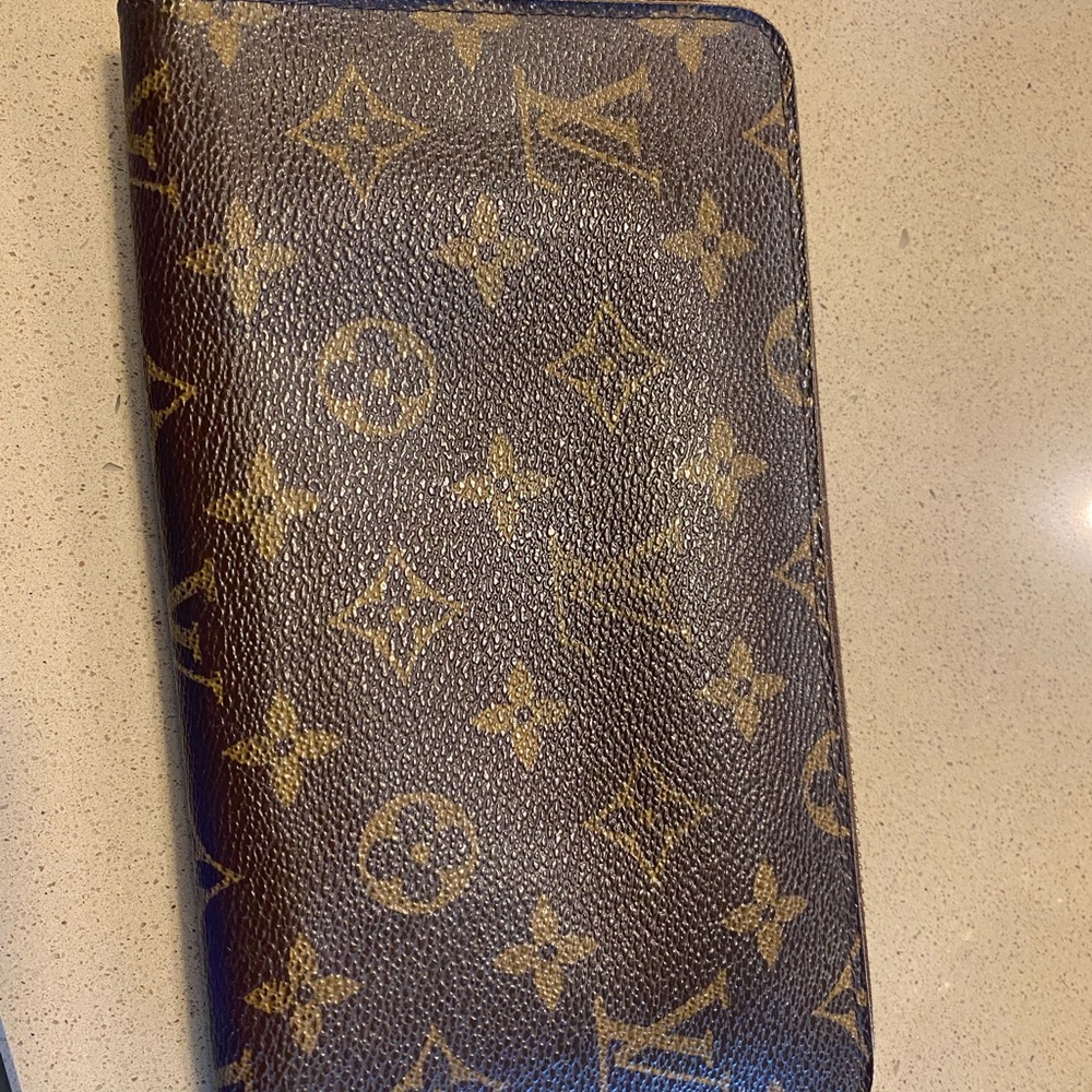 Louis Vuitton Brown and Gold Monogram Clutch wallet